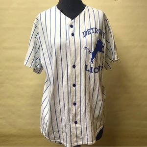 Vintage Detroit Lions Football button up shirt Off The Bench M unisex